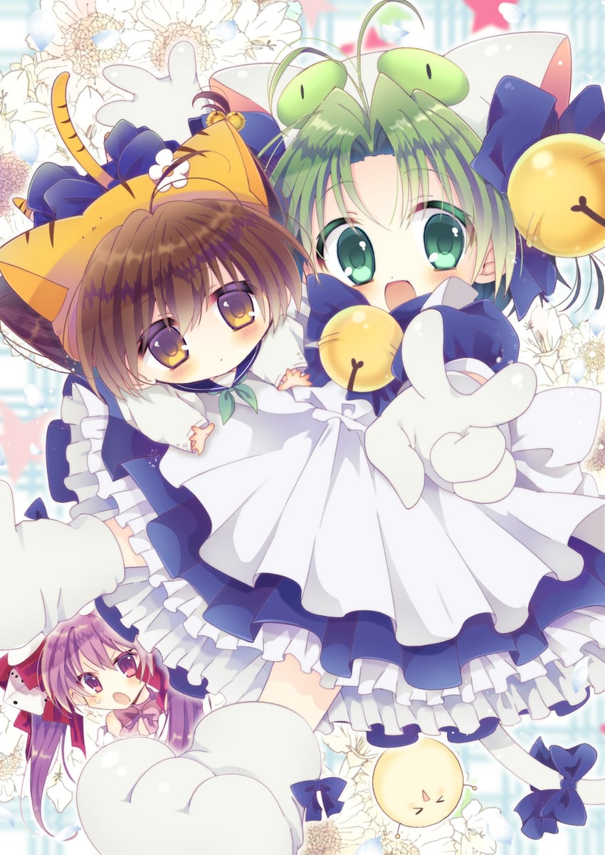 usada hikaru, dejiko, puchiko, and gema (di gi charat) drawn by 17ho_10ban