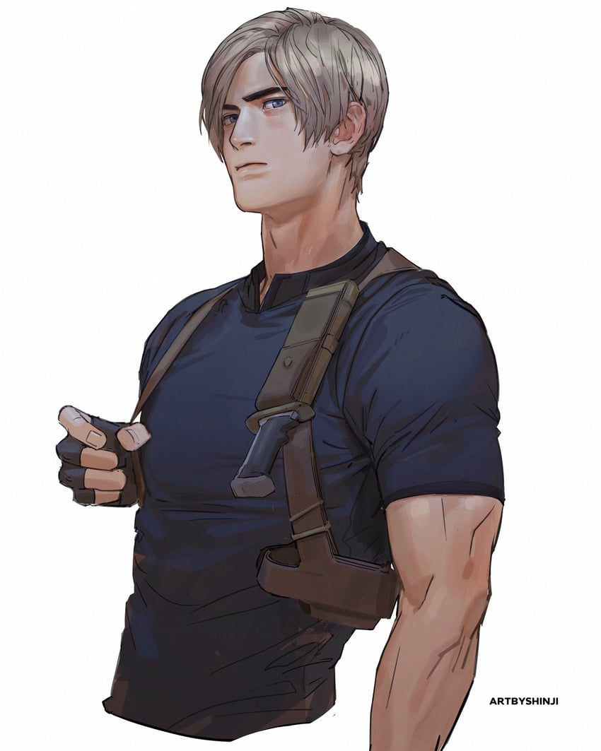leon s. kennedy (resident evil and 1 more) drawn by artbyshinji