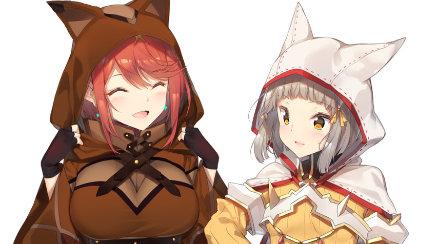 pyra and nia (xenoblade chronicles and 1 more) drawn by yappen