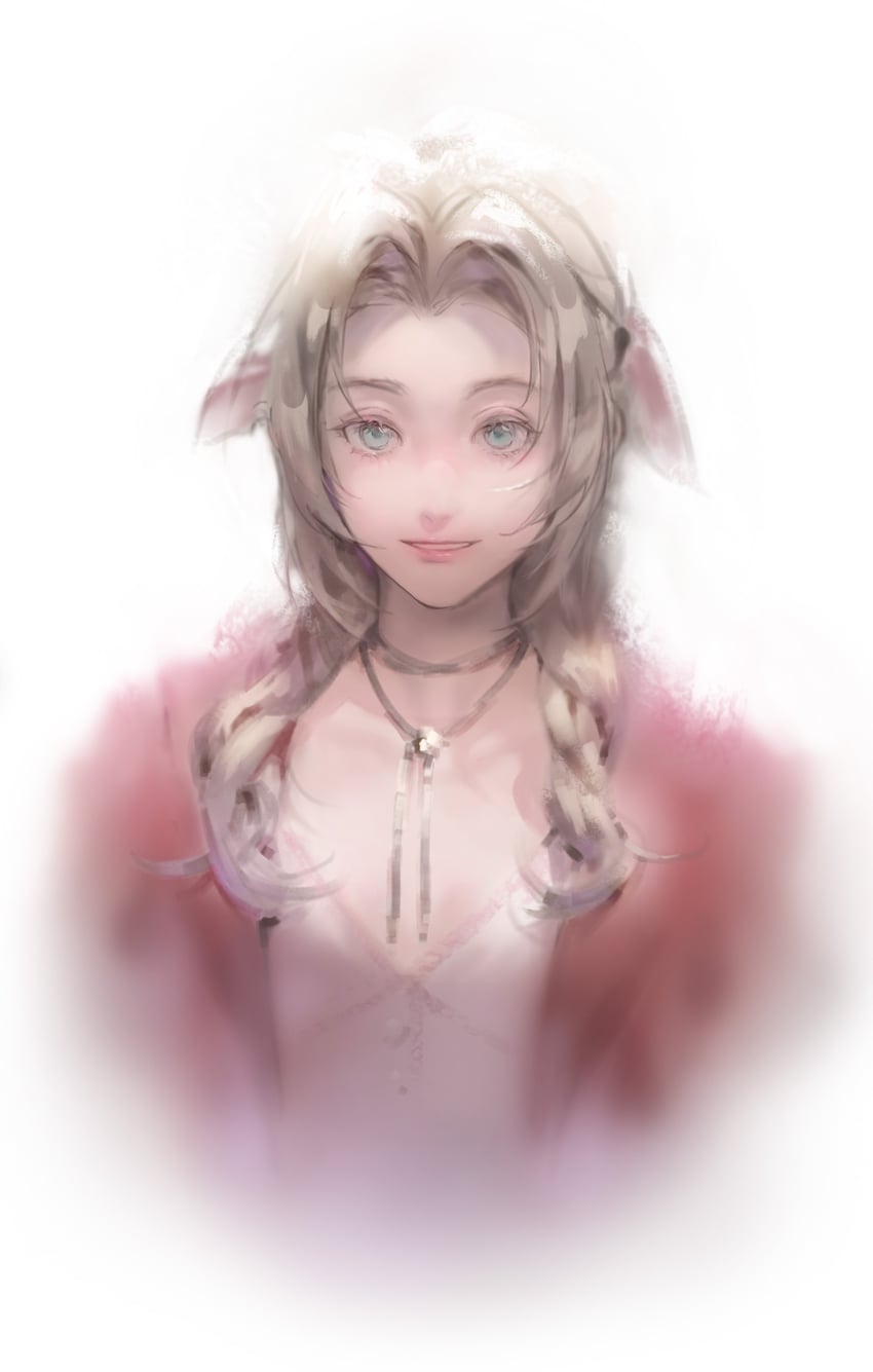 aerith gainsborough (final fantasy and 2 more) drawn by muyu713
