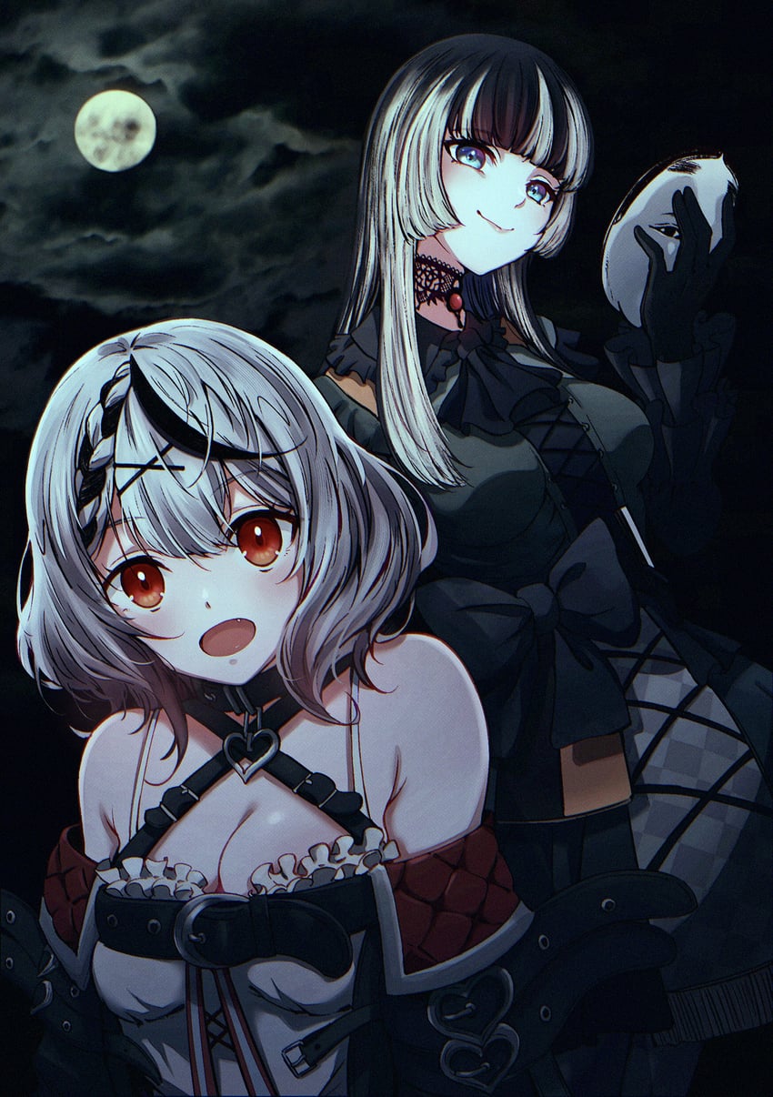 sakamata chloe and juufuutei raden (hololive and 1 more) drawn by mtoan