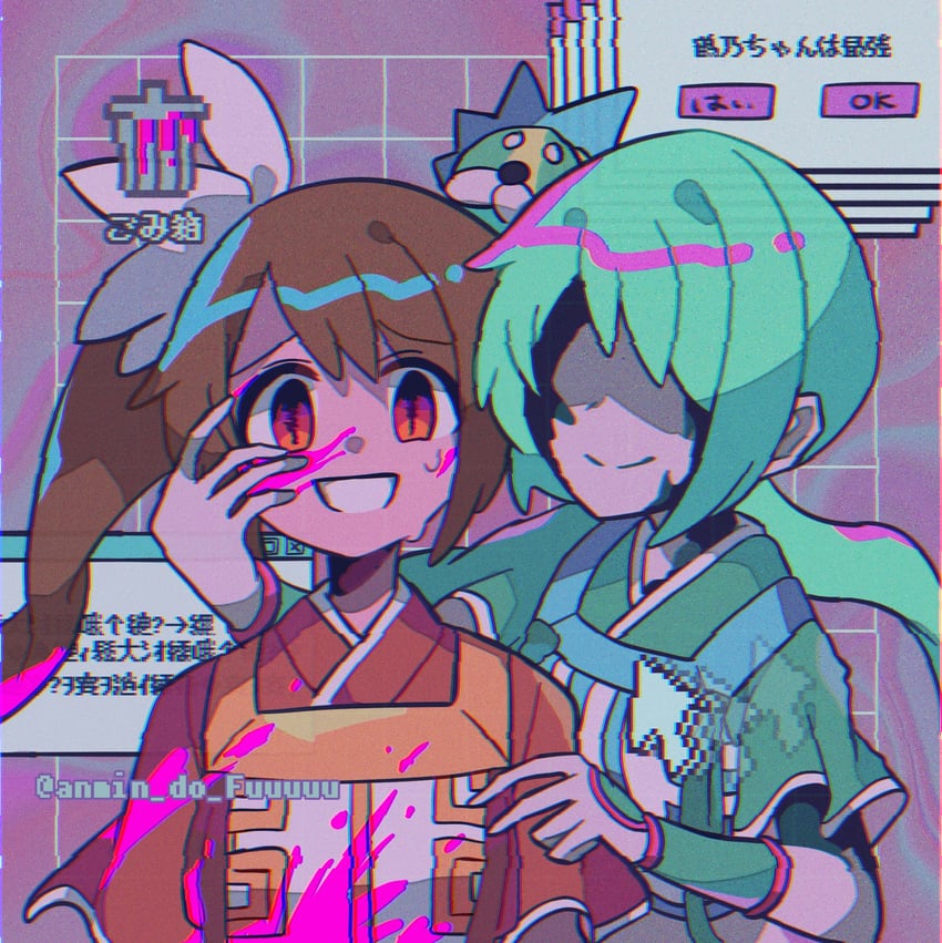yui tsuruno and uwasa no tsuruno (mahou shoujo madoka magica and 1 more) drawn by takenoko_mgrc