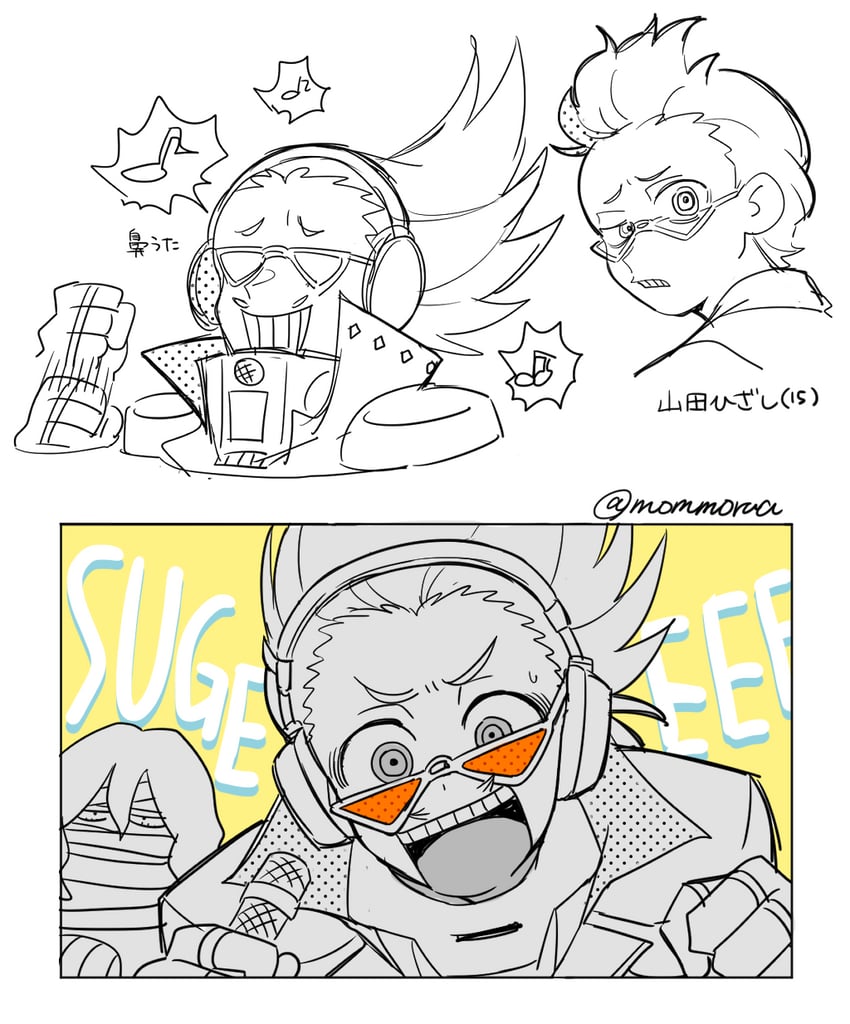 aizawa shota and present mic (boku no hero academia) drawn by mommorua