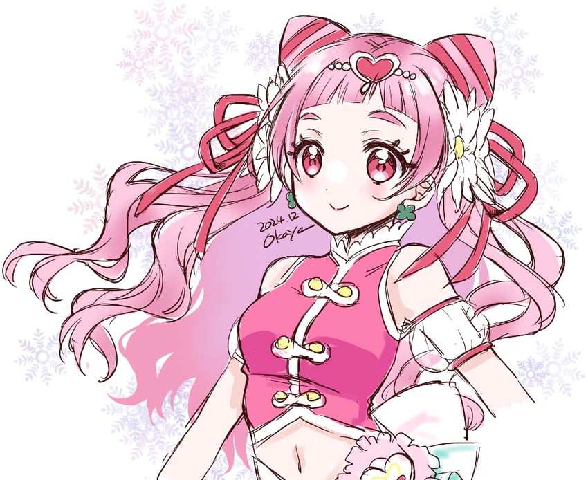 nono hana and cure yell (precure and 1 more) drawn by okayashi