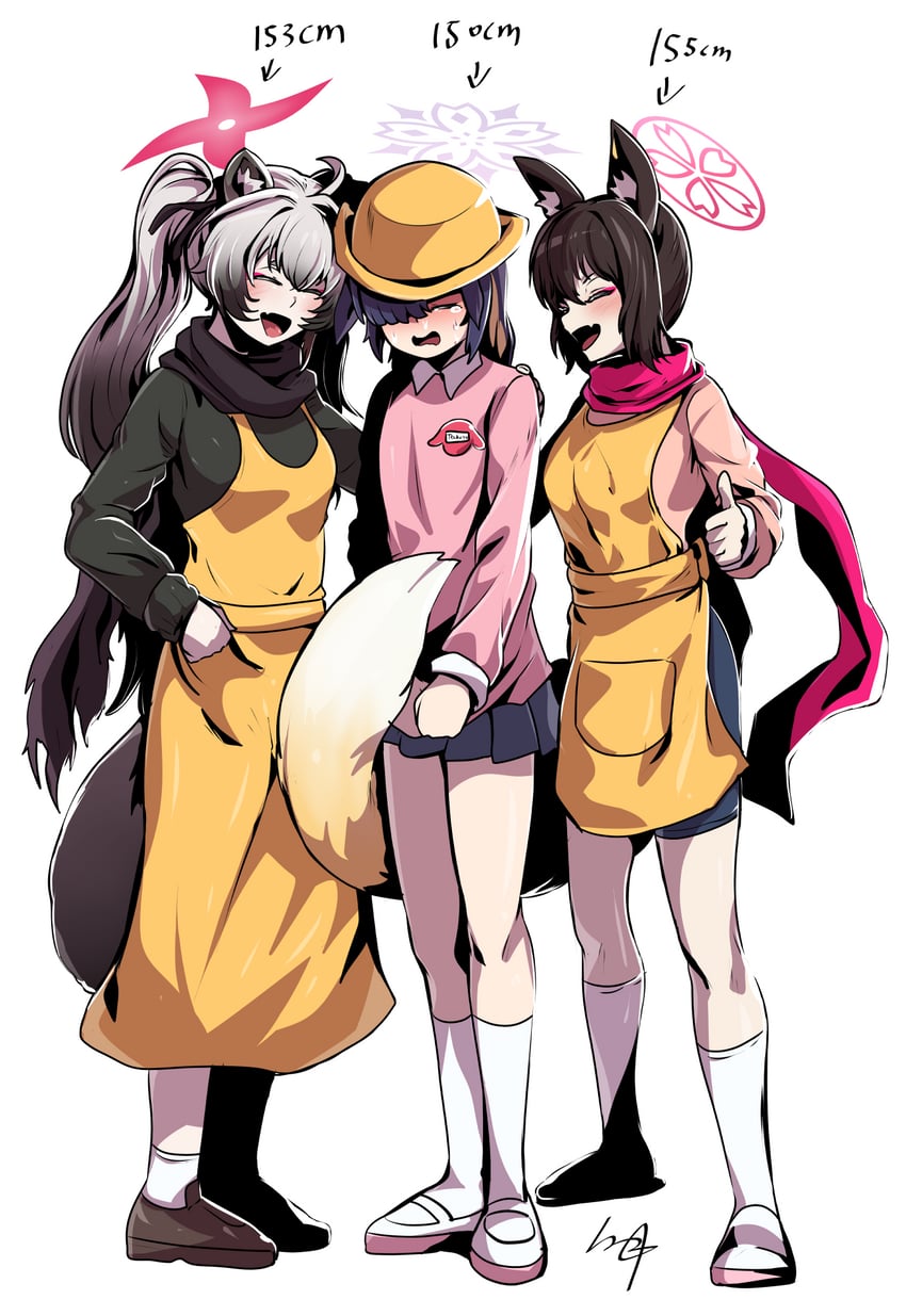 izuna, michiru, and tsukuyo (blue archive) drawn by ryuki_(red_dolphinman)