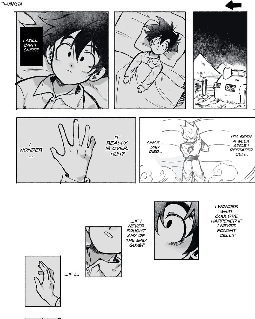 son goku and son gohan (dragon ball and 1 more) drawn by meteorstaar