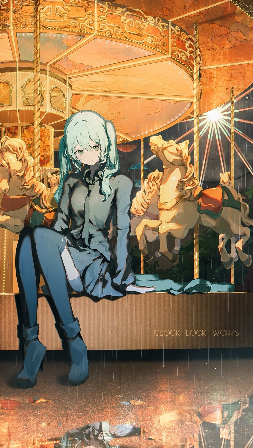 hatsune miku (vocaloid and 1 more) drawn by yuyufufu