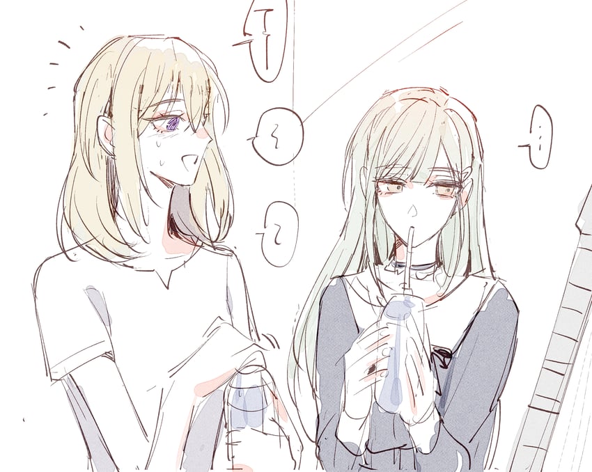 wakaba mutsumi and misumi uika (bang dream! and 1 more) drawn by maybecrosswise
