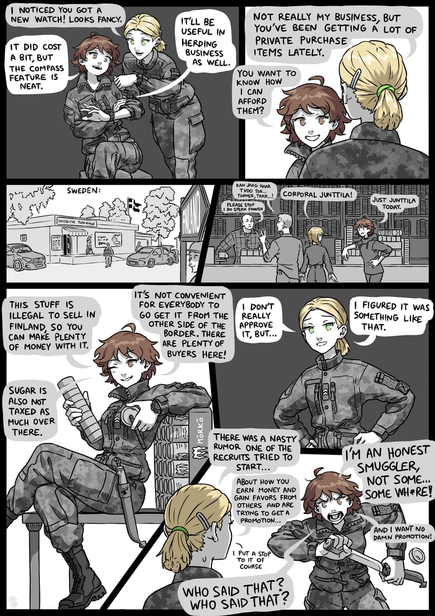 anni junttila, krista kaitanen, and lyyti aanismaa (seno lepo) drawn by ostwindprojekt