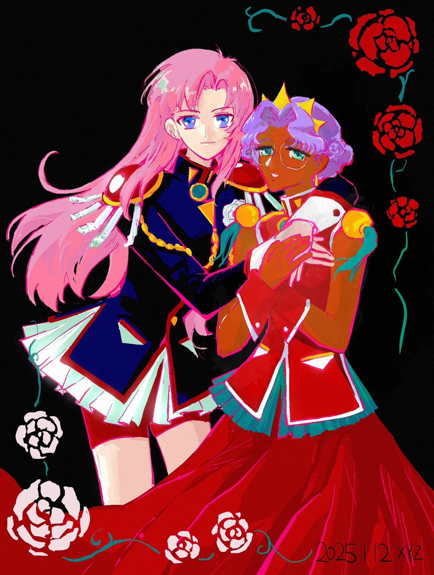 tenjou utena and himemiya anthy (shoujo kakumei utena) drawn by windychariot