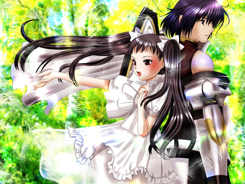 jakuri and chroah vatel (ar tonelico and 1 more) drawn by inumori_sayaka