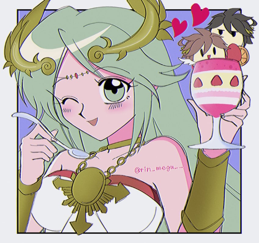 palutena, pit, and dark pit (kid icarus and 1 more) drawn by rin_megu