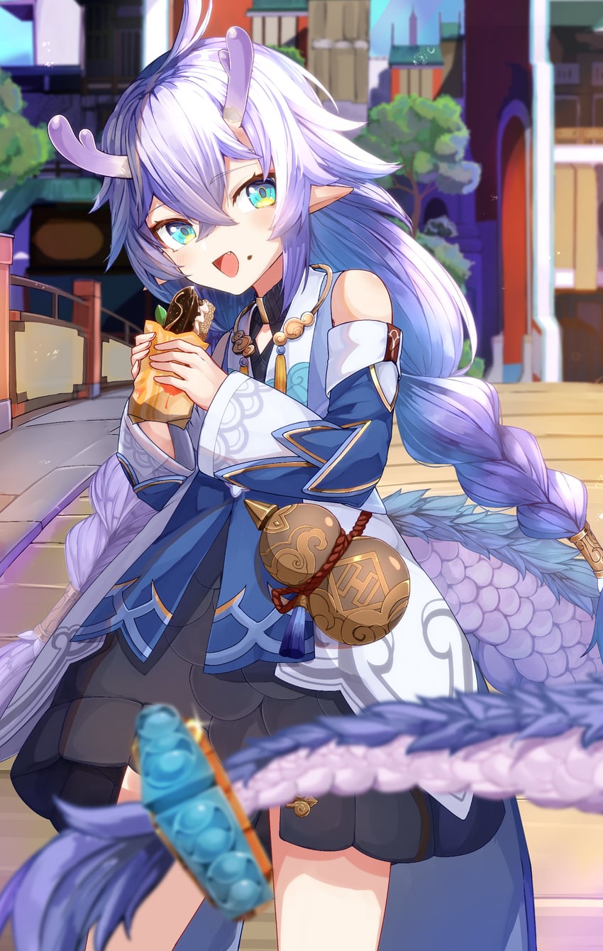 bailu (honkai and 1 more) drawn by excella_(delltothu)