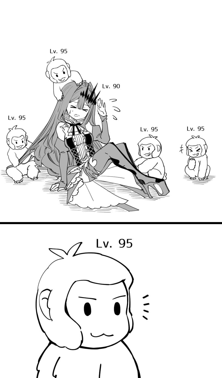 baobhan sith and demonic monkey (fate and 1 more) drawn by hirunagi