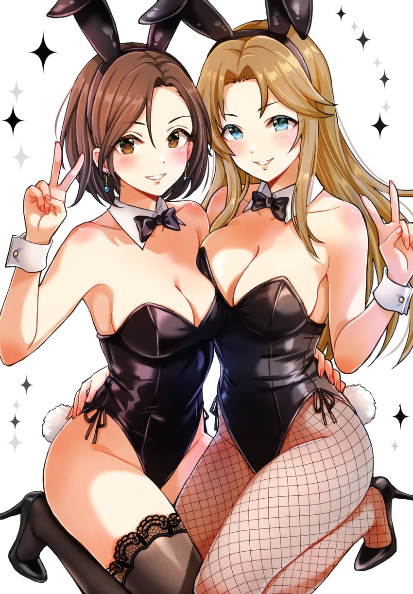 mizuki seira and matsumoto sarina (idolmaster and 1 more) drawn by popon_ta
