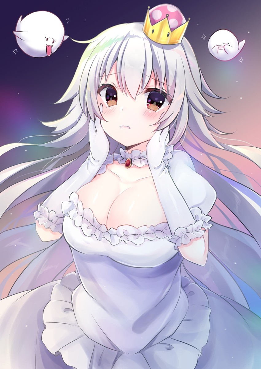 princess king boo and boo (mario and 2 more) drawn by minami_saki