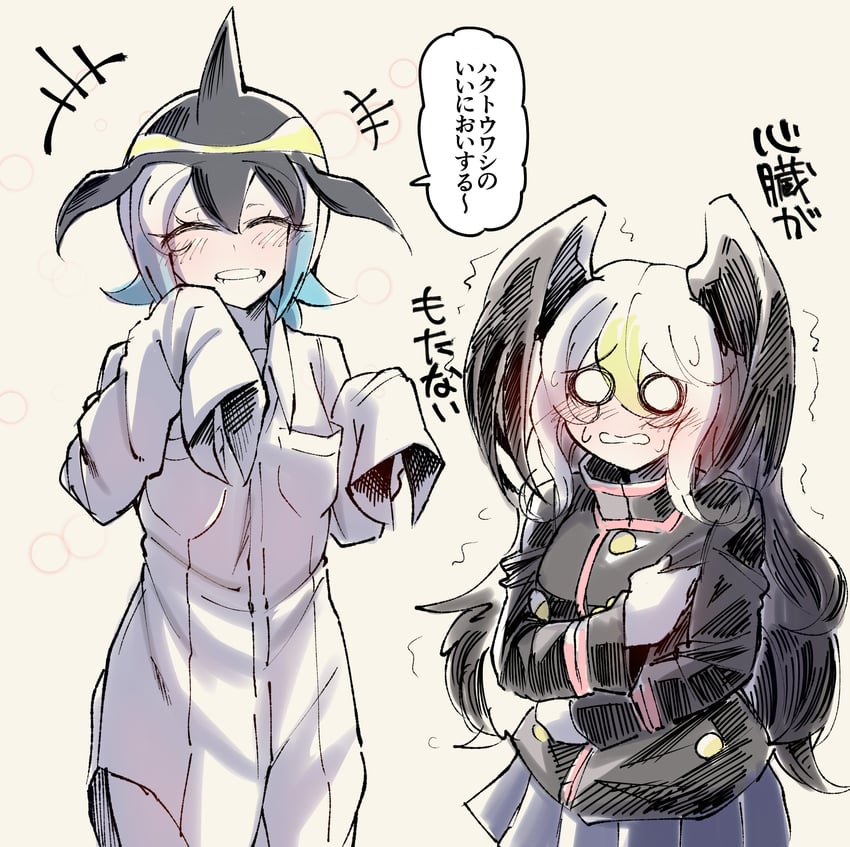 common dolphin and bald eagle (kemono friends and 1 more) drawn by gm_(ggommu)