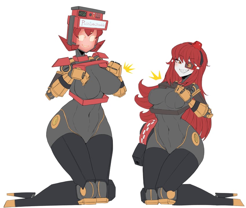 mimi-sentry and dispenelope (team fortress 2) drawn by passingzombie2