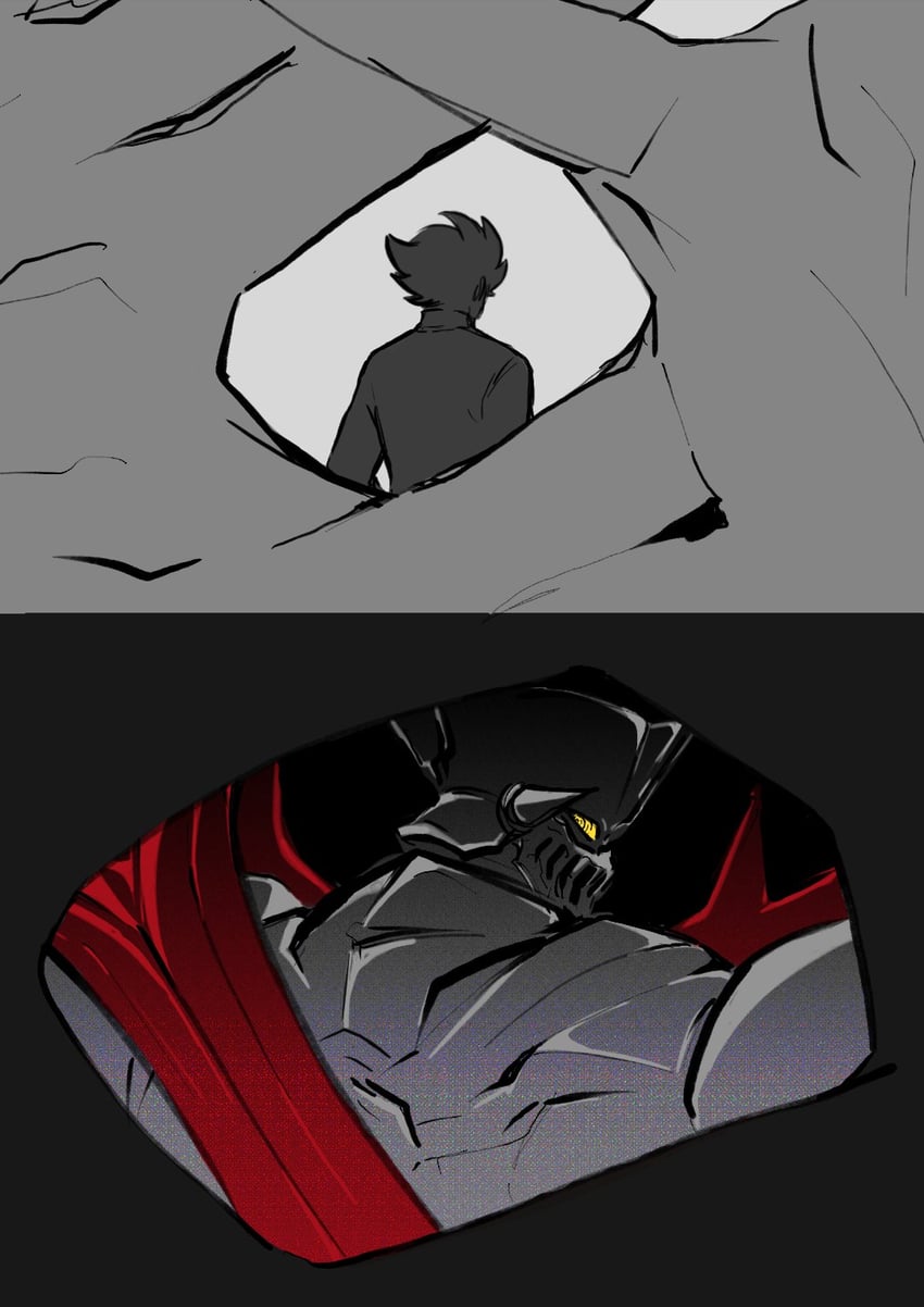 kabuto kouji and mazinger zero (mazinger and 1 more) drawn by jin_(new_gene)