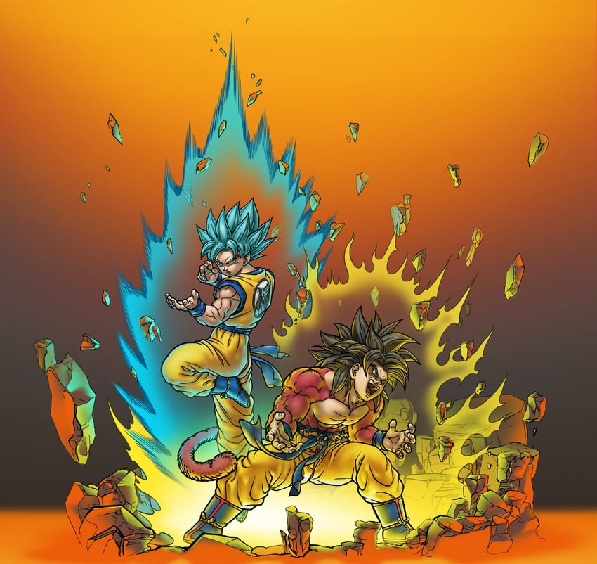 son goku (dragon ball and 2 more) drawn by knew_sky