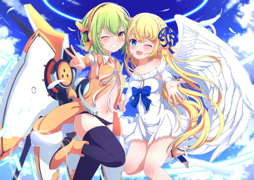 sky feather (chunithm and 1 more) drawn by lida_vv