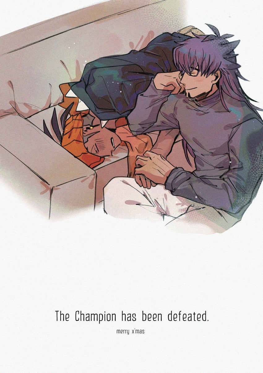 leon and raihan (pokemon and 1 more) drawn by chiyo_(miichiyochin)