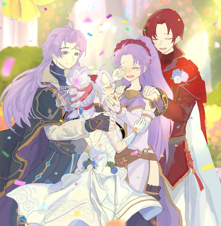 tailtiu, arthur, azelle, and tine (fire emblem and 2 more) drawn by sasaki_(dkenpisss)