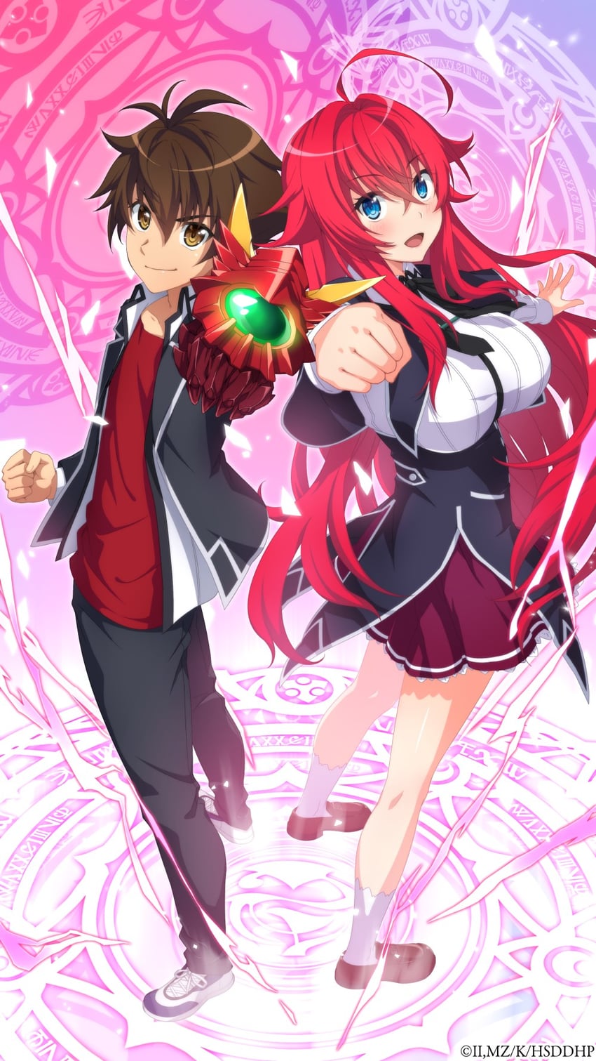 rias gremory and hyoudou issei (high school dxd and 2 more)