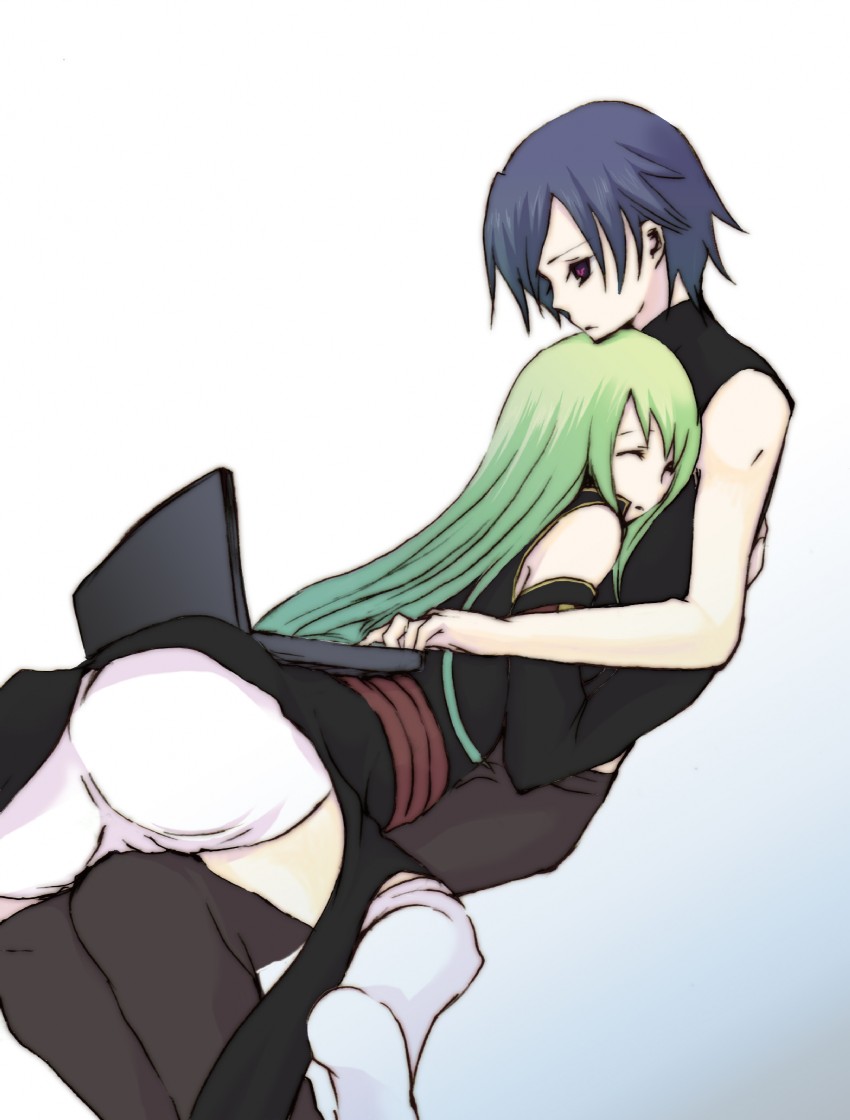c.c. and lelouch vi britannia (code geass) drawn by gucchiann