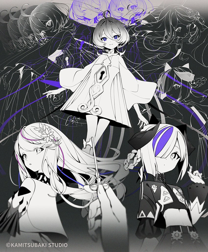 yunagi, mikoto, and hinageshi (kamitsubaki studio and 1 more) drawn by sa_jitsu