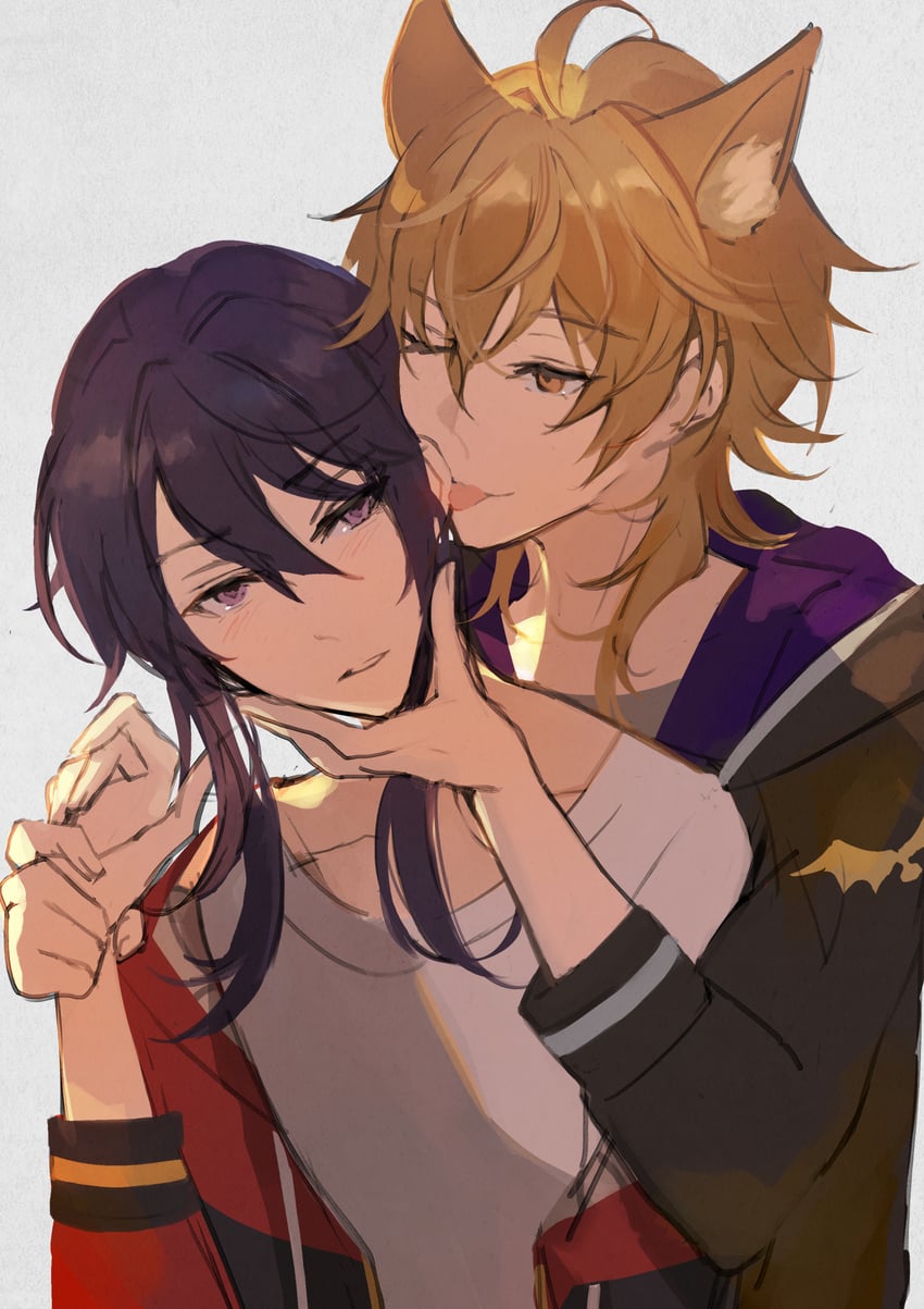 kanzaki souma and hakaze kaoru (ensemble stars!) drawn by kaoso