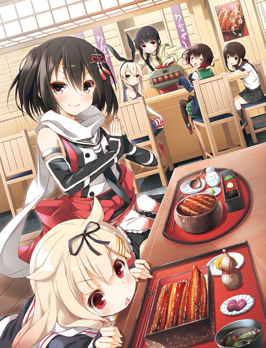 shimakaze, yuudachi, fubuki, yuudachi kai ni, kitakami, and 6 more (kantai collection) drawn by yume_no_owari