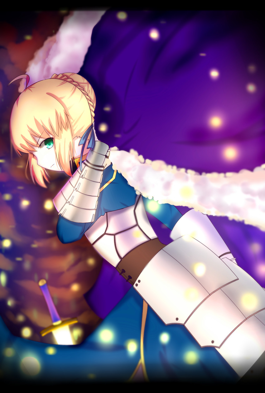 artoria pendragon and saber (fate and 1 more) drawn by xue_fengzi
