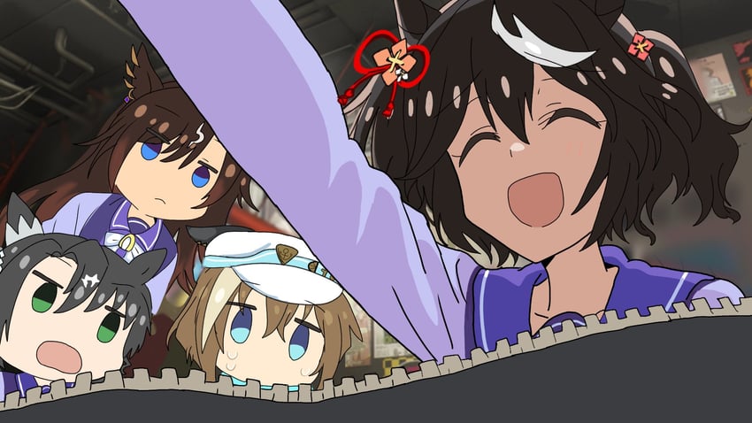 kitasan black, cheval grand, satono crown, and duramente (umamusume and 1 more) drawn by nasu_0318