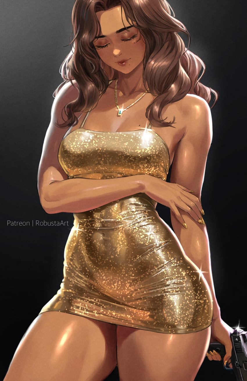 lucia caminos (grand theft auto and 1 more) drawn by robusta_mania