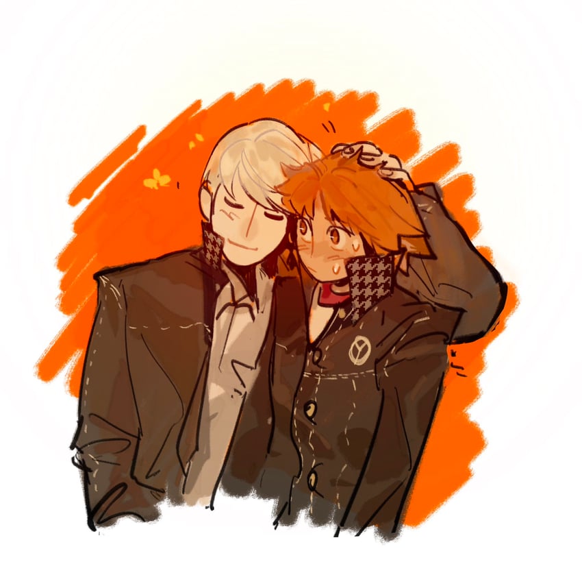 narukami yu and hanamura yousuke (persona and 1 more) drawn by greenny19387970