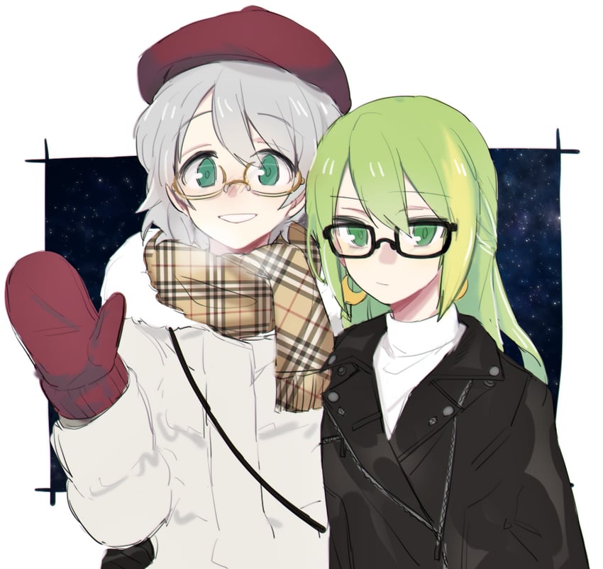 alina gray and azusa mifuyu (mahou shoujo madoka magica and 1 more) drawn by an_sin