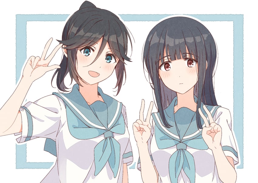 yoroizuka mizore and kasaki nozomi (hibike! euphonium and 1 more) drawn by sawara65