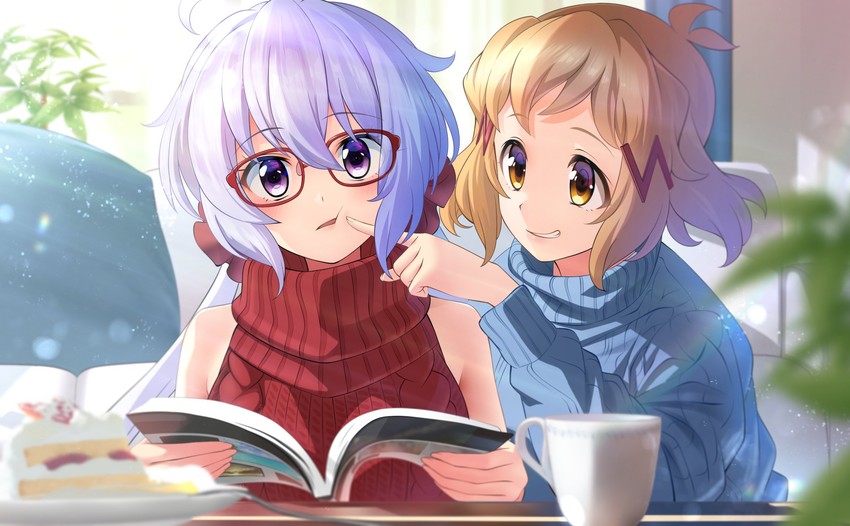 yukine chris and tachibana hibiki (senki zesshou symphogear) drawn by nyanmaru