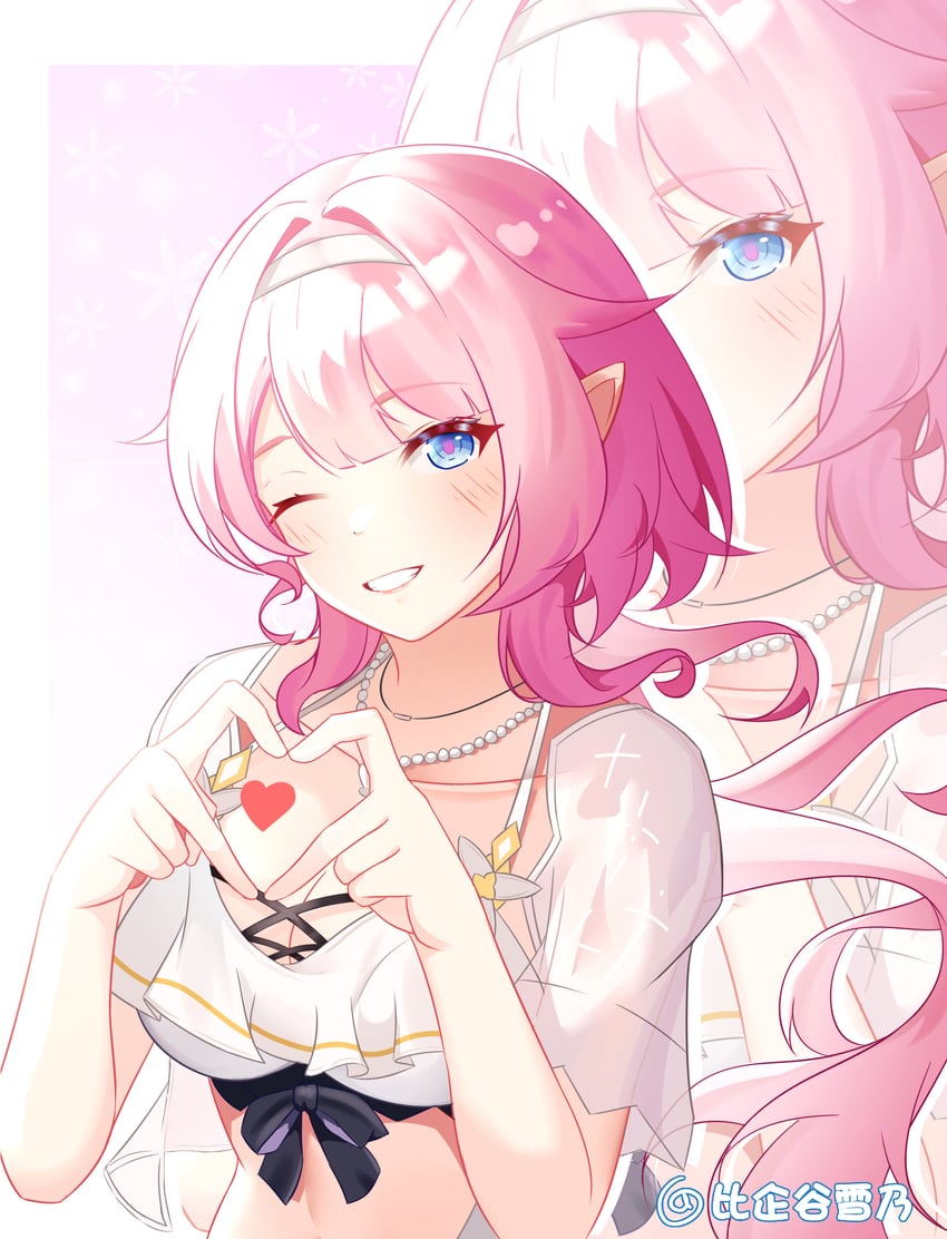 elysia (honkai and 1 more) drawn by bu_weizhuang