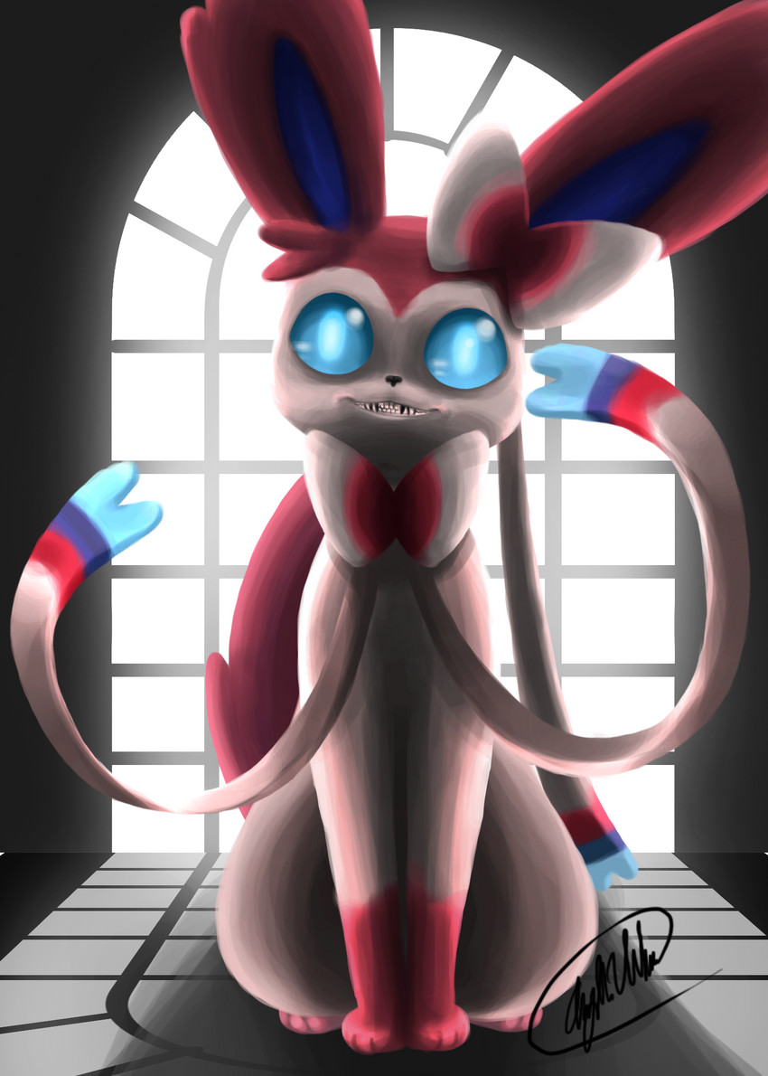 sylveon (pokemon) drawn by cheeziespaz