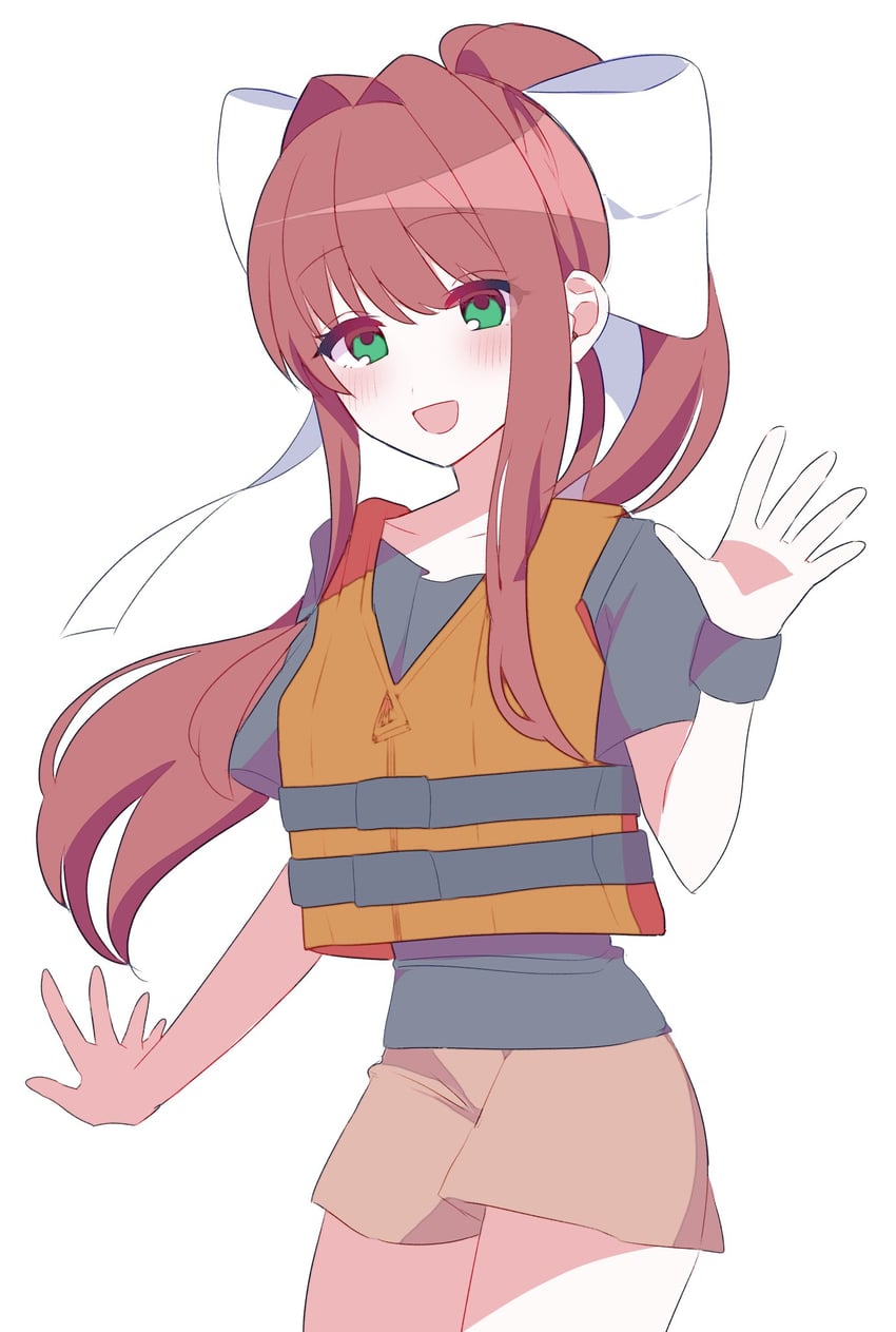 monika (doki doki literature club) drawn by kotohatoko510