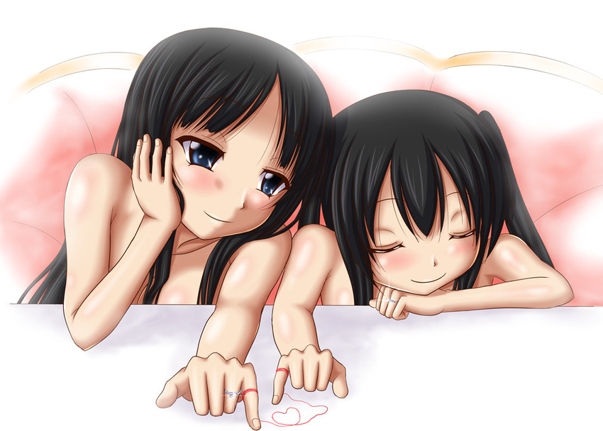 akiyama mio and nakano azusa (k-on!) drawn by tenrai_(temple)
