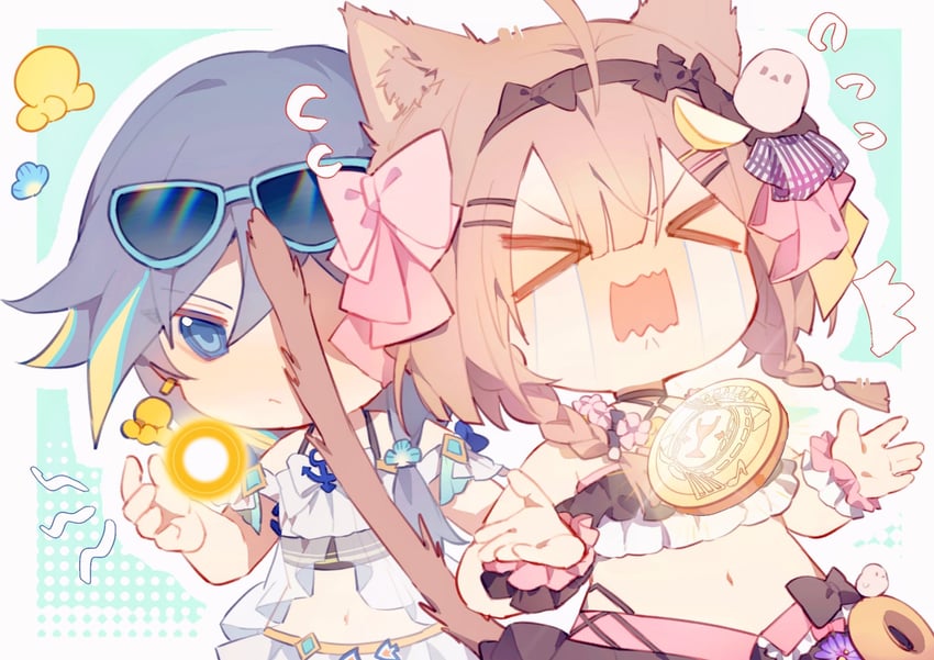 fu hua and pardofelis (honkai and 1 more) drawn by haruka_(rsyaooooo)