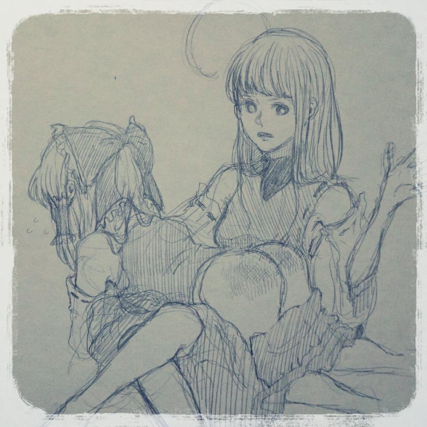 hakurei reimu and sendai hakurei no miko (touhou and 1 more) drawn by kasane_(16105548)