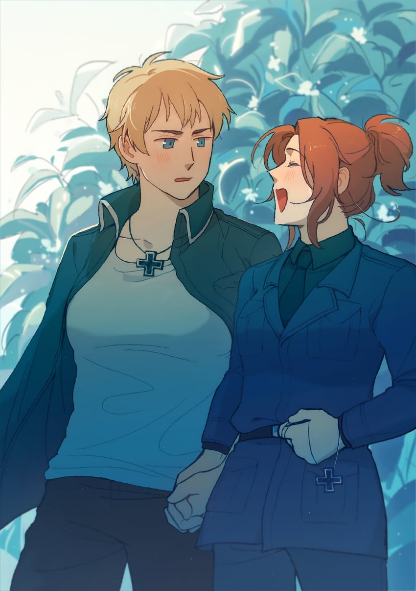 northern italy and germany (axis powers hetalia) drawn by goldphage