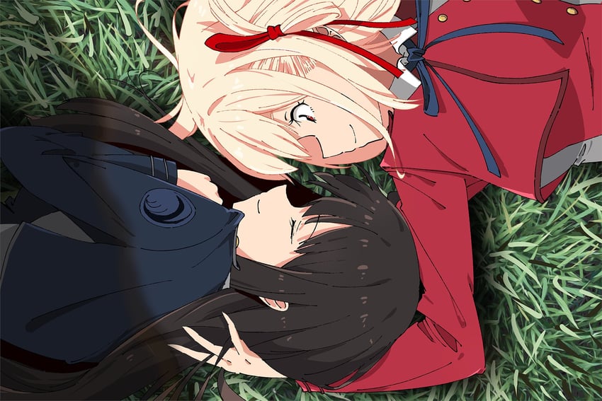 nishikigi chisato and inoue takina (lycoris recoil) drawn by misskiwi