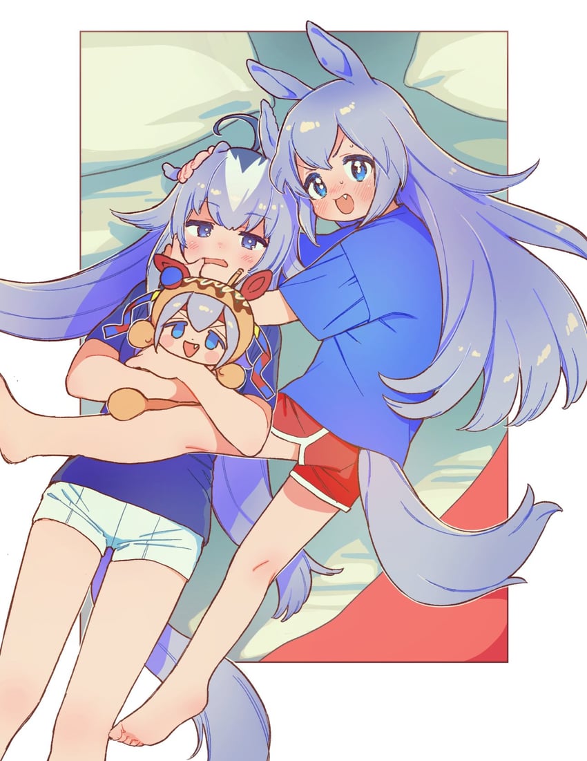 oguri cap and tamamo cross (umamusume) drawn by mizuno_uchi