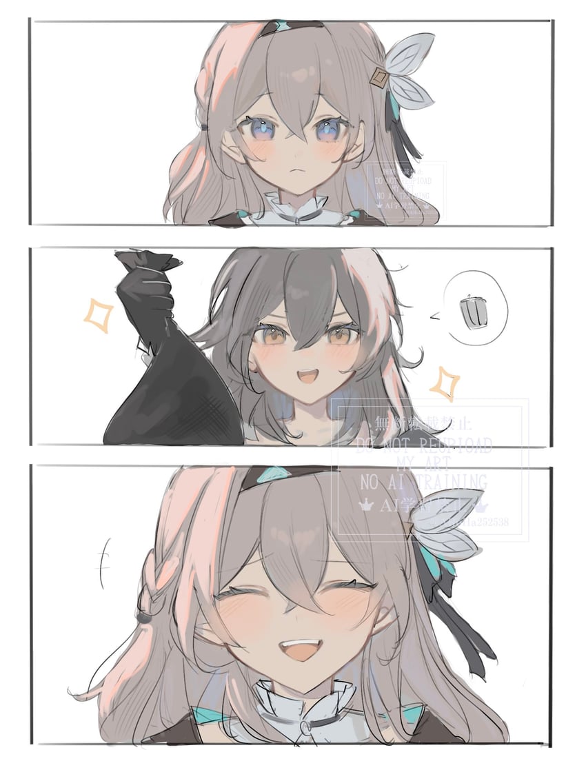 trailblazer, firefly, and stelle (honkai and 1 more) drawn by aroha252538