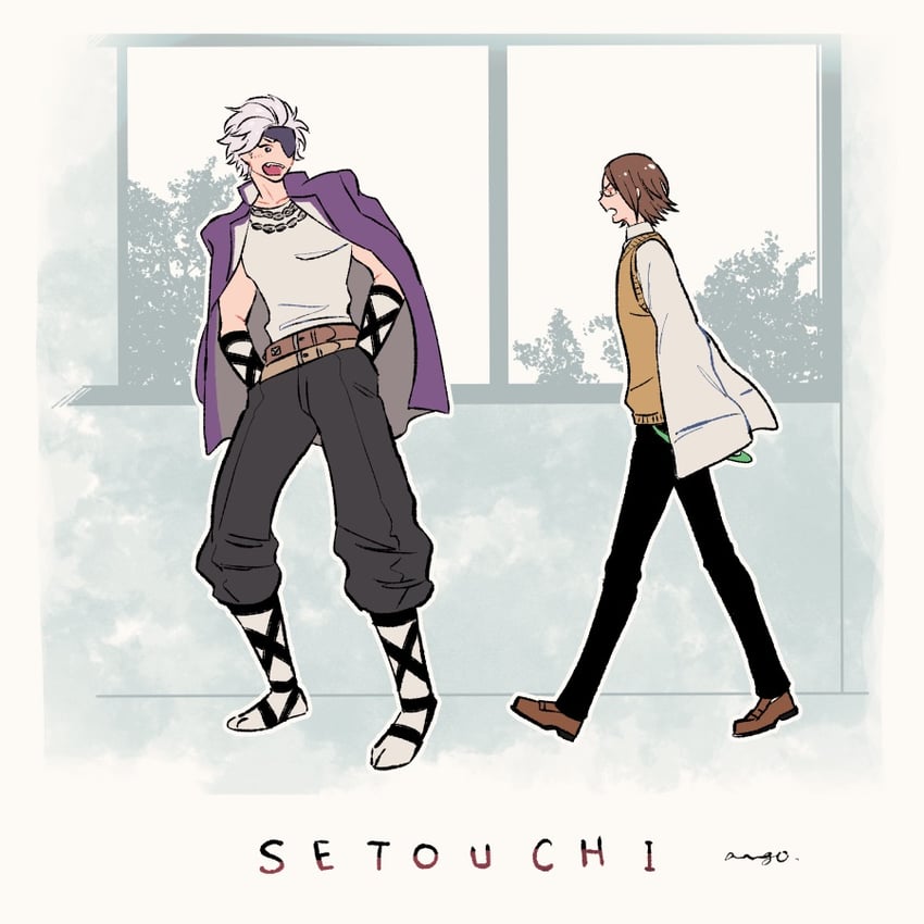 chousokabe motochika and mouri motonari (sengoku basara and 1 more) drawn by ango_(f_ango)